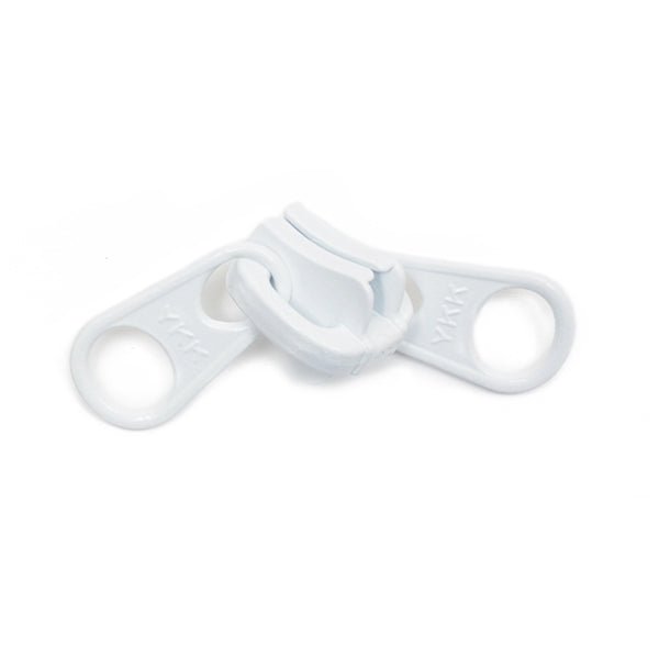 YKK Vislon 10 Non - Lock 2 - Tab Sliders - White - Outdoor Fabric Central