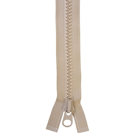 YKK Vislon 10 Non - Lock Slide 96 - inch - Beige - Outdoor Fabric Central