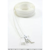 YKK Vislon 10 Separating Zipper AutoLok Short Double Pull Metal Slider 84 inch White - Outdoor Fabric Central