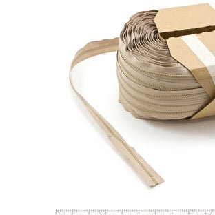 YKK Vislon 5 Chain 5VS 9/16 inch Tape Beige 573 - Full Rolls Only (218 yards) - Outdoor Fabric Central