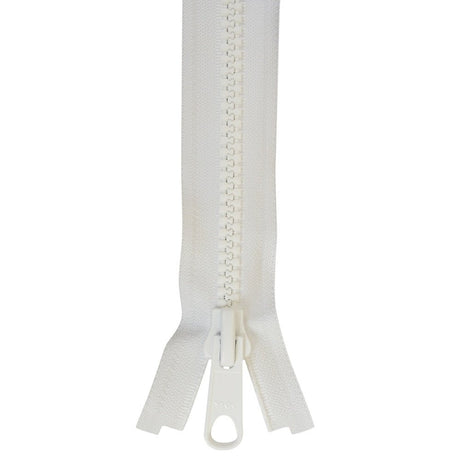 YKK Vislon 8 Lock Slide 36 inch - White - Outdoor Fabric Central