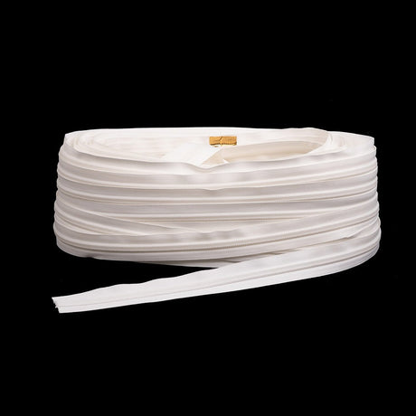 YKK Ziplon Chain 10CF 3/4 inch Tape White - Full Rolls Only (109 yards) - Outdoor Fabric Central