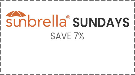 Save 7% on Sunbrella on Sundays