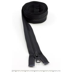 Buy YKK Vislon #10 Separating Zipper AutoLok Double Pull Plastic Slider  VFUVOL 107TX 30 inch Black