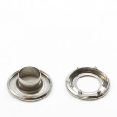 DOT® Self-Piercing Rolled Rim Grommet with Spur Washer #3 Stainless Steel 7/16" 1-gross (144)