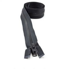 YKK Vislon #10 Separating Zipper AutoLok Short Double Pull Metal Slider VFUVOL-107 DX E 36 Inch Black