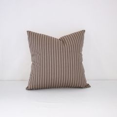 Indoor/Outdoor Sunbrella Scale Taupe - 18x18 Vertical Stripes Throw Pillow