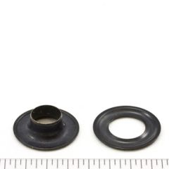 DOT Grommet with Plain Washer #2 Brass 3/8 inch Black 1-gross (144)