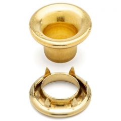 DOT® Rolled Rim Grommet with Spur Washer #2 Brass 7/16" 1-gross (144)