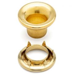 DOT® Rolled Rim Grommet with Spur Washer #2 (20-007R250001XG) Brass 7/16" 1-gross (144)