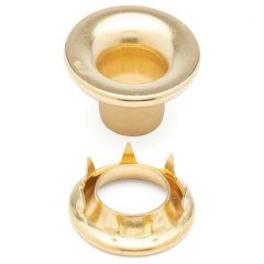 DOT® Rolled Rim Grommet with Spur Washer #3 Brass 15/32" 1-gross (144)