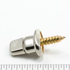DOT Common Sense Turn Button Screw Stud 91-XX-783157-1A 5/8 inches Nickel Plated Brass 100 pack