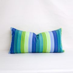 Indoor/Outdoor Sunbrella Seville Seaside - 24x12 Vertical Stripes Throw Pillow