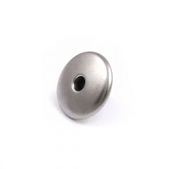 DOT® Durable™ Snap Cap / Open Top Button 93-XN-10135-1U Stainless Steel 100 pack