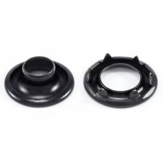 DOT® Rolled Rim Grommet with Spur Washer #0 Government Black Brass 9/32" 25-gross (3600)