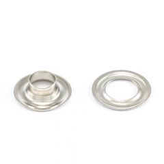 DOT® Grommet with Plain Washer #2 Nickel-Plated Brass 3/8" 25-gross (3600)