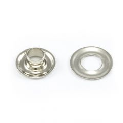 DOT® Grommet with Plain Washer #00 Nickel-Plated Brass 3/16" 25-gross (3600)