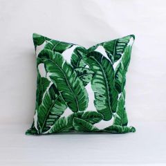 Indoor/Outdoor Sunbrella Tropics Jungle - 22x22 Vertical Stripes Throw Pillow
