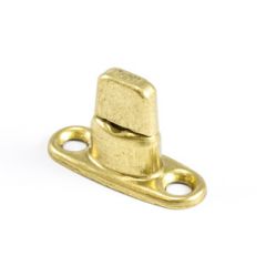 Common Sense® Turn Button Double Height w/Two Screw Holes 91-XB-78323-1E Gilt Brass 100 pack