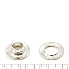 DOT® Grommet with Plain Washer #1 Nickel-Plated Brass 9/32" 1-gross (144)