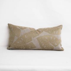 Indoor/Outdoor Sunbrella Radiant Dune - 24x12 Vertical Stripes Throw Pillow