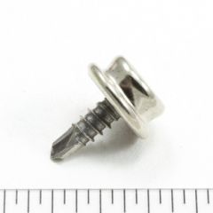 DOT® Durable™ Screw Stud 93-X8-103015-2A Nickel-Plated Brass / Stainless Steel Teks® Screw 7/16" 1000 pack