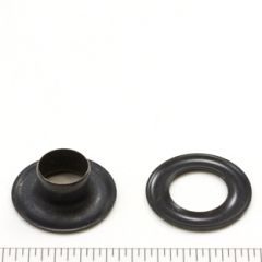 DOT Grommet with Plain Washer #4 Brass 1/2 inch Black 1-gross (144)