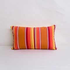 Indoor/Outdoor Sunbrella Dolce Mango - 20x12 Vertical Stripes Throw Pillow