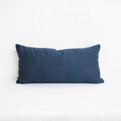 Indoor/Outdoor Sunbrella Boss Tweede II Indigo - 24x12 Throw Pillow