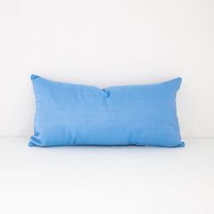 Indoor/Outdoor Sunbrella Canvas Air Blue - 24x12 Throw Pillow