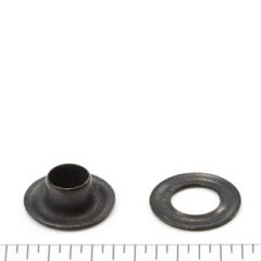 DOT® Grommet with Plain Washer #0 Government Black Brass 1/4" 1-gross (144)