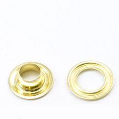 DOT® Self-Piercing Grommet with Grip Tooth Washer #0 (20007SP05000TXC) Brass 1/4" 500 pack