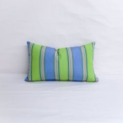 Indoor/Outdoor Sunbrella Bravada Limelite - 20x12 Vertical Stripes Throw Pillow