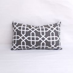 Indoor/Outdoor Sunbrella Bevel Smoke - 20x12 Throw Pillow