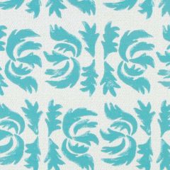 Robert Allen Sunbrella Flowing Petal Turquoise 242281 Open Air Collection Upholstery Fabric