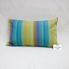 Indoor/Outdoor Sunbrella Astoria Lagoon - 20x12 Vertical Stripes Throw Pillow