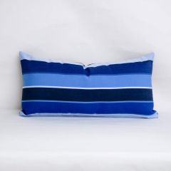 Indoor/Outdoor Sunbrella Milano Cobalt - 24x12 Horizontal Stripes Throw Pillow