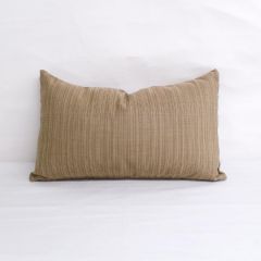 Indoor/Outdoor Sunbrella Dupione Latte - 20x12 Vertical Stripes Throw Pillow