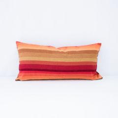 Indoor/Outdoor Sunbrella Astoria Sunset - 24x12 Horizontal Stripes Throw Pillow