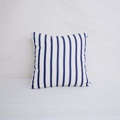 Indoor/Outdoor Sunbrella Lido Indigo - 18x18 Vertical Stripes Throw Pillow