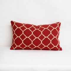 Indoor/Outdoor Sunbrella Accord Crimson (Dark Side) - 20x12 Throw Pillow