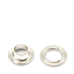 Patio Lane Sharpened Edge Grommet with Small Tooth Washer #1 Nickel-Plated Brass 5/16" 500 pack