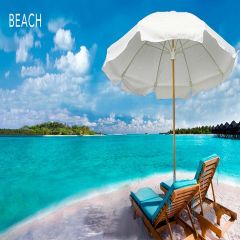 Fiberbuilt 7.5ft Beach Hexagon Umbrella With Sunbrella Fabric