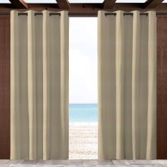 Sunbrella Canvas Antique Beige 5422-0000 Outdoor Curtain with Grommets