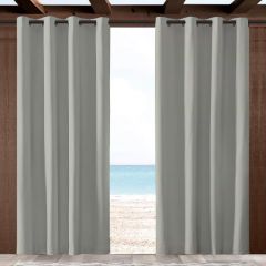 Sunbrella Canvas Granite 5402-0000 Outdoor Curtain with Grommets