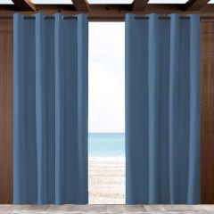 Sunbrella Canvas Sapphire Blue 5452-0000 Outdoor Curtain with Grommets