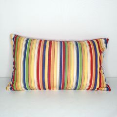 Indoor/Outdoor Sunbrella Castanet Beach - 24x12 Vertical Stripes Throw Pillow