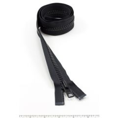 YKK Vislon #10 Separating Zipper AutoLok Short Single Pull Metal Slider VFUVOL-106 DA E 36 inch Black