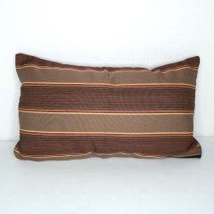 Indoor/Outdoor Sunbrella Davidson Redwood - 20x12 Horizontal Stripes Throw Pillow