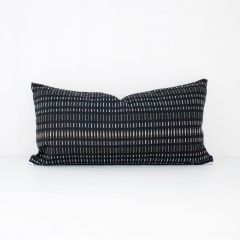 Indoor/Outdoor Sunbrella Esti Onyx - 24x12 Throw Pillow